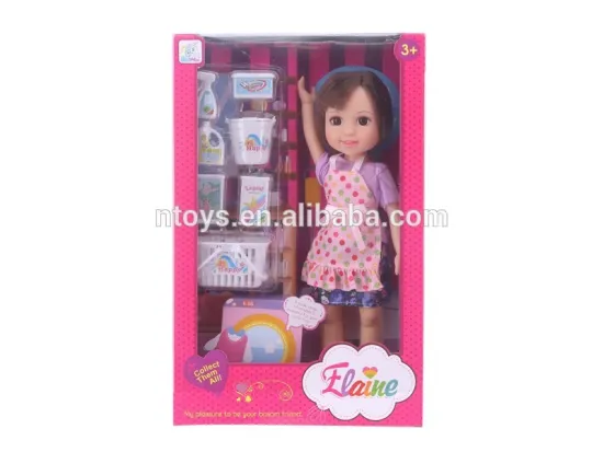 14'' ELAINE fashion doll Dessert maker with Dessert making tableware 6820312