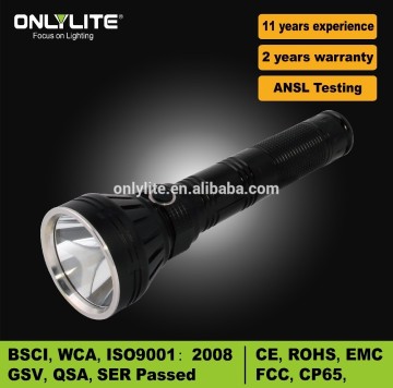 Wholesale cheap promotional aluminum led torch by rechargeable battery power supply