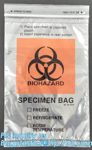 Biohazard Healthcare Bags Specimen bag Specimen Shield bag Shield bag Lab Transport Bags Lab supplies Bags