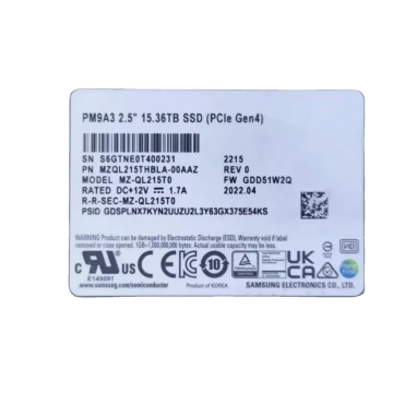 PM9A3 Series 15.36tb MLC PCI Express NVME 4.0 X4 U.2 2.5 بوصة SSD
