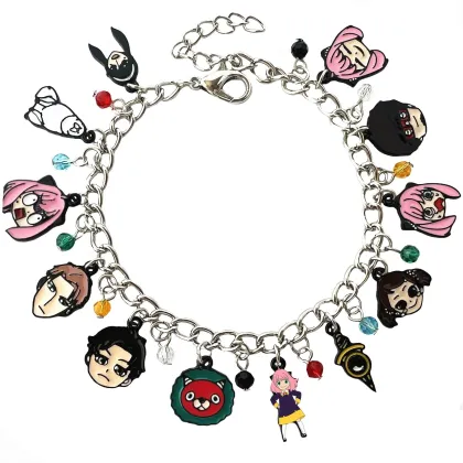 High Quality Wholesales: Custom Zinc Alloy SPY FAMILY Charm Bracelet