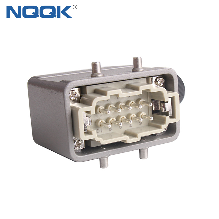10 Pin Side Entry Screw Bulkhead Mounted Sockets Hdc-he-010 Heavy Duty ...