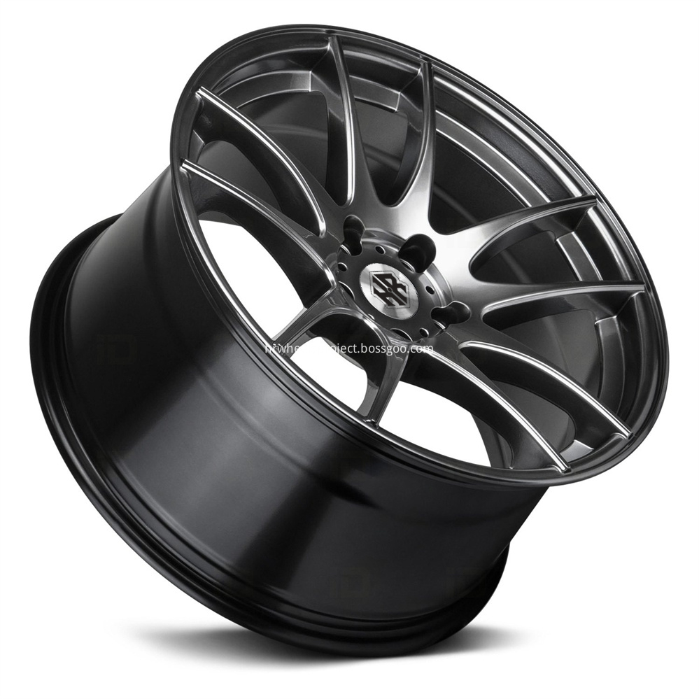 H R Tech Wheels Hr032 Hyper Black Angle