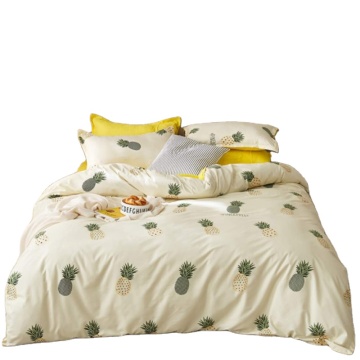 Cotton 3D -Bettwäsche -Set: Bettdecke, Quilt, Kissenbezug &amp; Blatt (4PCS)