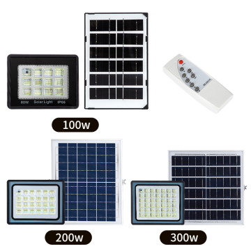 HOT Sale! High Brightness Waterproof Outdoor Solar LED Flood Light with Timer (80W/100W/200W/300W)