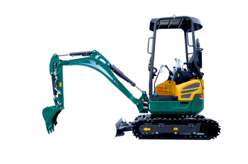 1.8 Ton Mini Crawler Excavator dengan trek getah