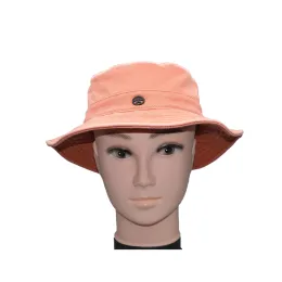 Trendy Orange Embroidered Bucket Hat with Classic Design