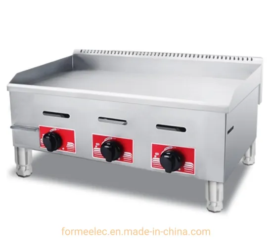 Desktop Gas Griddles Flat Plate Countertop Gas Grill 3 Buners Heavy Duty Gas Griddle