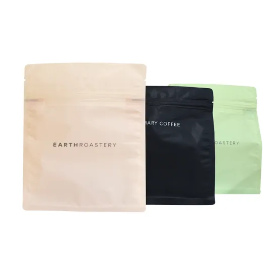 Biodegradable Matt Black Surface Coffee Bag