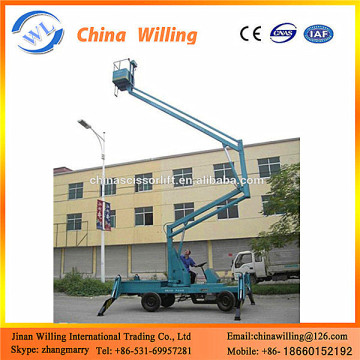 Self propelled high-altitude work articulated boom lift