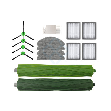 Replacement Parts for iRobot Roombas i5, i5+, j5, j5+ Vacuum Cleaners: Brush Rolls, Hepa Filters, Mop Pads, and Side Brushes