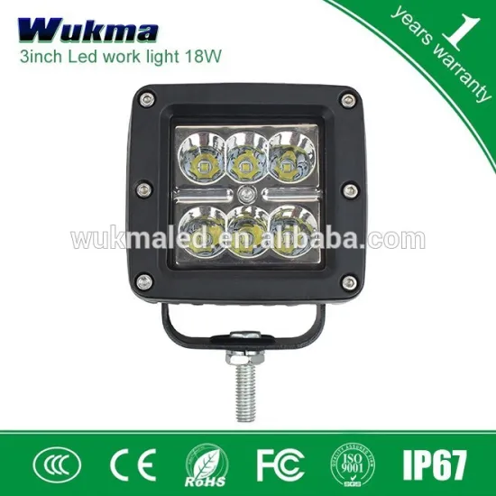 18w Led Cube Work Lights spot 6000K Lamp Bike Motorcycle Square LED Work Light Bar Used in Car Boat Auto Headlight