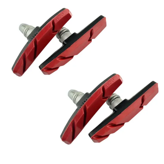 2PC Durable Bicycle Cycling Bike V Brake Holder Pads Shoes Blocks Black 1 Pair Bike Brake Pads For Mountain/City/Folding Bikes