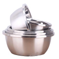 Multifunctional stainless steel round wash food basin