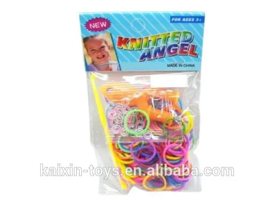 10195661 DIY toys braided rubber bracelets for promotion