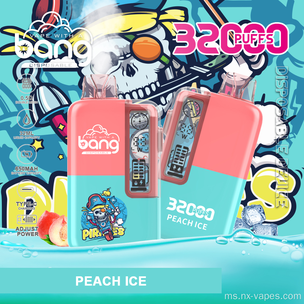 Bang 32000 Puffs Skrin Pintar Borong Vape