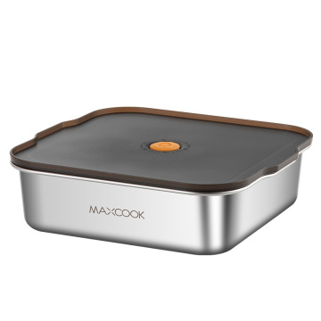Stainless Steel Lunch Box with Handle - Maxcook Food Container for Kitchen and Camping