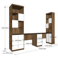 Bureau d'ordinateur de bureau One Wall Combinaison Cabinet