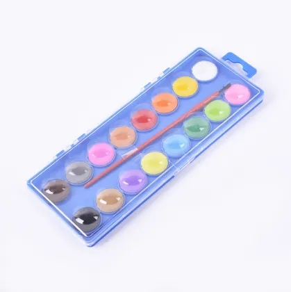 Factory Wholesale 16 Color Solid Watercolor Gouache Paint Set for Kids