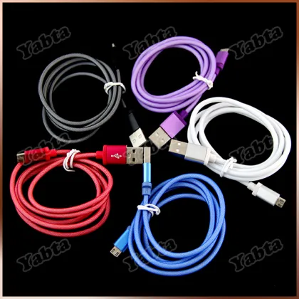 Shenzhen USB Cable Wire Line for Samsung/ HTC Micro to USB Cable v8 Steel Mesh Wire USB Cable