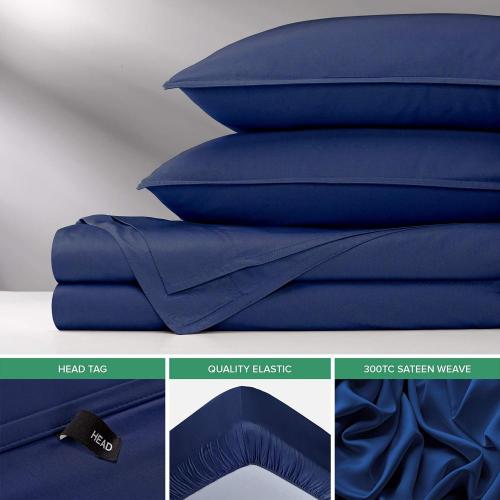 Sheet & Pillowcase Sets Luxury 4Pcs Bamboo Fitted Bed Sheet Pillowcase Set Supplier