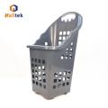 Large capacity supermarket plastic shopping trolley basket