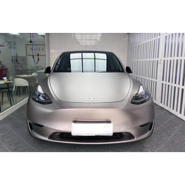 PET liner satin metallic grey car body chrome wrap vinyl film