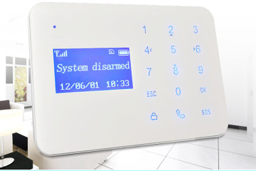 2016 cheap price touch LCD screen wireless home GSM alarm system PY-TGSM11