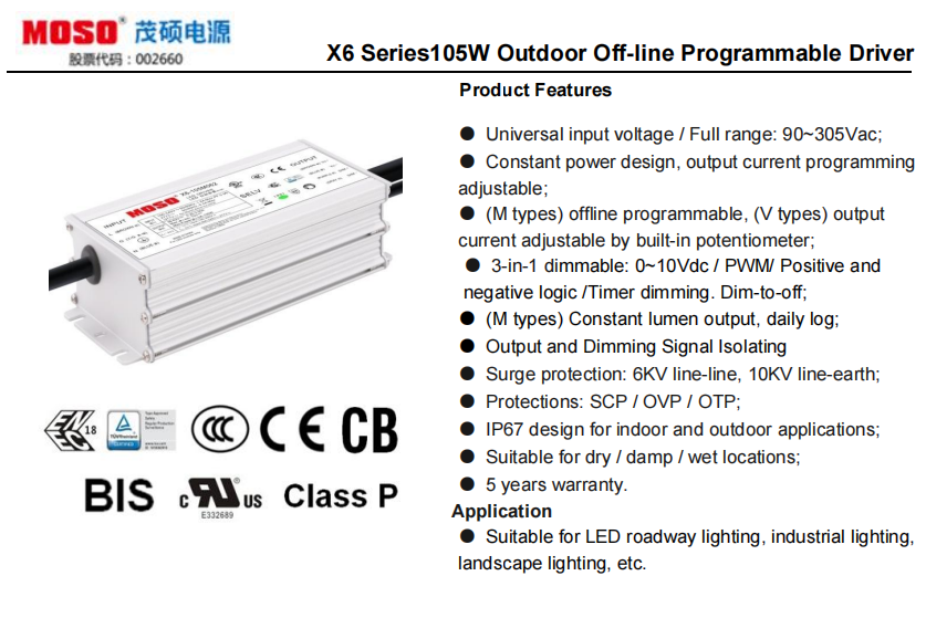 Moso Led Driver 105w Series 1