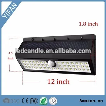 china led lights 44 led Outdoor Motion Solar Sensor Security Light solar garden wall light components
