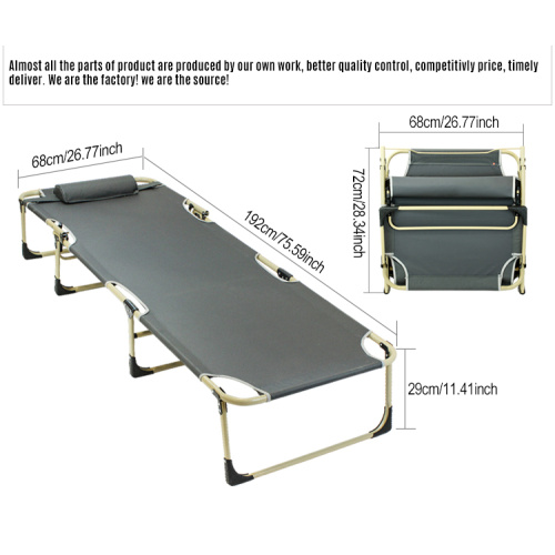 High Quality Metal Camping Army Folding Bed