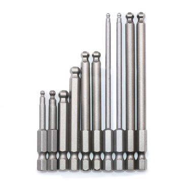 Προσαρμοσμένο λογότυπο Hex Shank Long Sandblasting Clockdriver Bits σε 100mm και 150mm με άκρη άκρου μπάλας