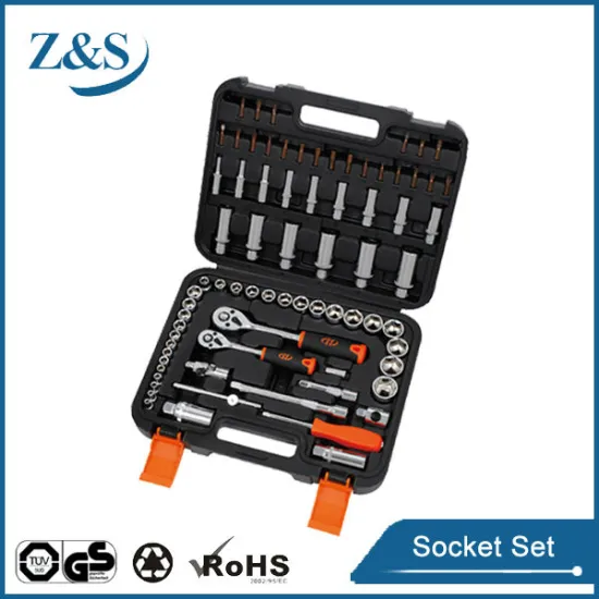 75pcs 1/4'&3/8"dr.socket wrench tool set