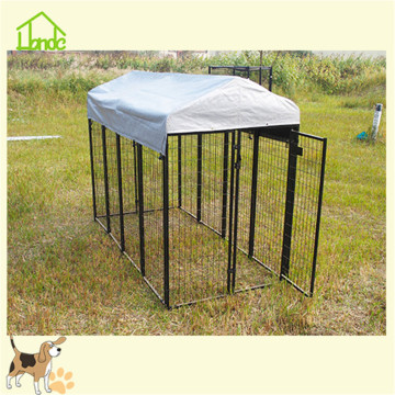 Portable metal dog kennel fence