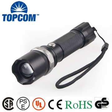 Rechargeable Torch Flashlight 3W Aluminum Zoom LED Rechargeable Torch