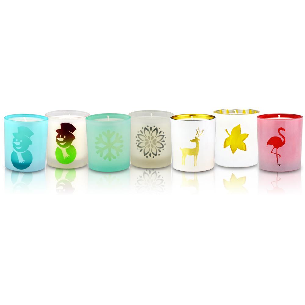 Custom Popular Christmas Pine Scented Glass Candles Custom Popular Christmas Pine Scented Glass Candles