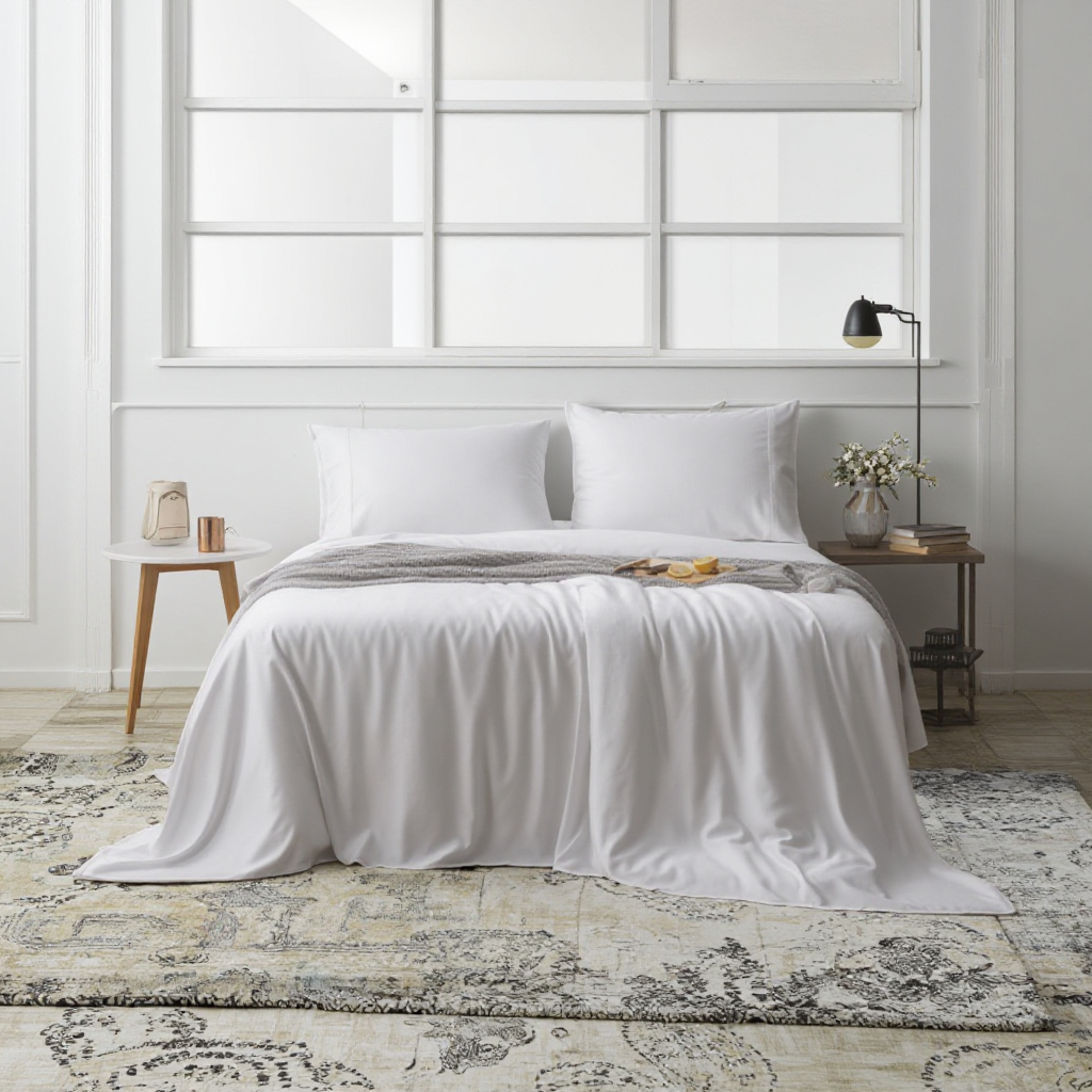Cloudland King Queen Size Bed Linen Set Bamboo Fiber Hotel Bedding Linen Filling Comforter Bed Sheet Other Bed Components