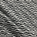 Polyester Jakarlı siyah beyaz örgü kumaş