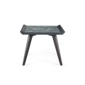 Rock plate wooden coffee table