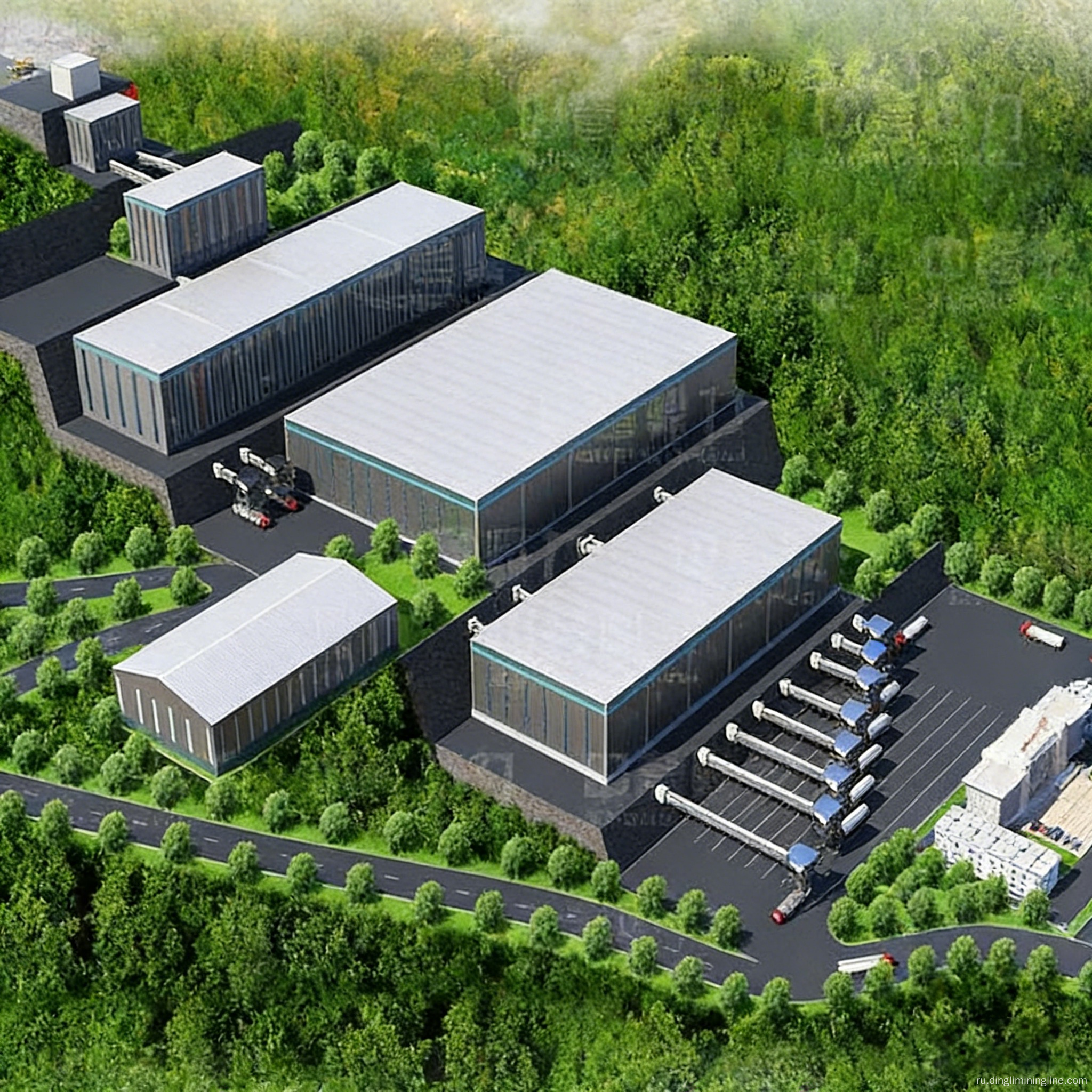 Линия по производству зеленого песка и заполнителя производительностью 3000 тонн в час