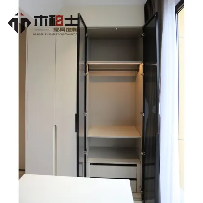 Aluminum Frame Glass Wardrobe Door