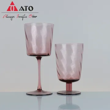 Pink Wine Glasses Crystal Glasses Vintage Wine Glasses