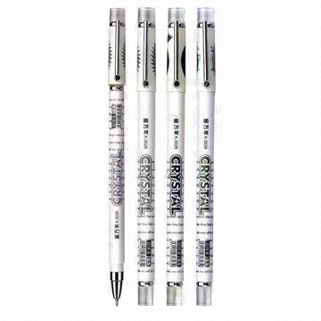 Crystal Ball Pens 0.5mm Tip, 4 Color Printing On Cap and Barrel