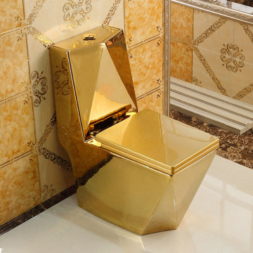 حمام ذهبي فاخر مع مرحاض P-CHIP و Siphon في Foshan