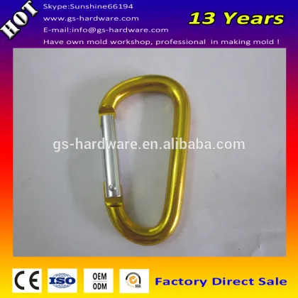 D type carabiner,Aluminum locking Carabiner,XS-A001
