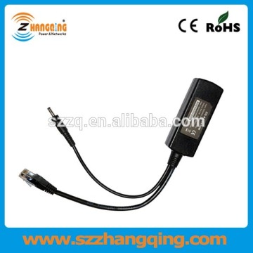 Economical 12V 1A 2A mini POE splitter cable for Non-PoE IP camera