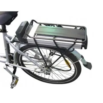 48V rear rack battery for e-bike, long cycle life with alu case