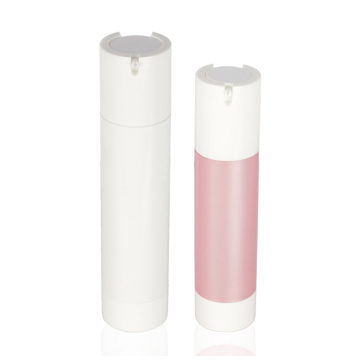 best quality empty cosmetic package 15ml 30ml pink color as lotion cream airless pump dispenser bottle