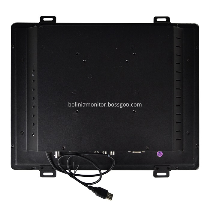 Square Screen Open Frame Pcap Touch Monitor Back View