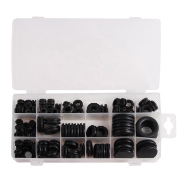 Viktec 125pcs Rubber Grommet Assortment Kit for Wires and Cables